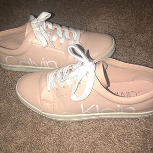 Light Pink Leather Calvin Klein Sneakers